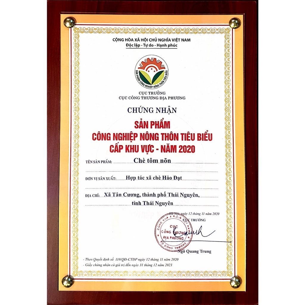 Chè Tôm Nõn Cao Cấp 1 - Hợp Tác Xã Chè Hảo Đạt - Chè Tân Cương Thái Nguyên