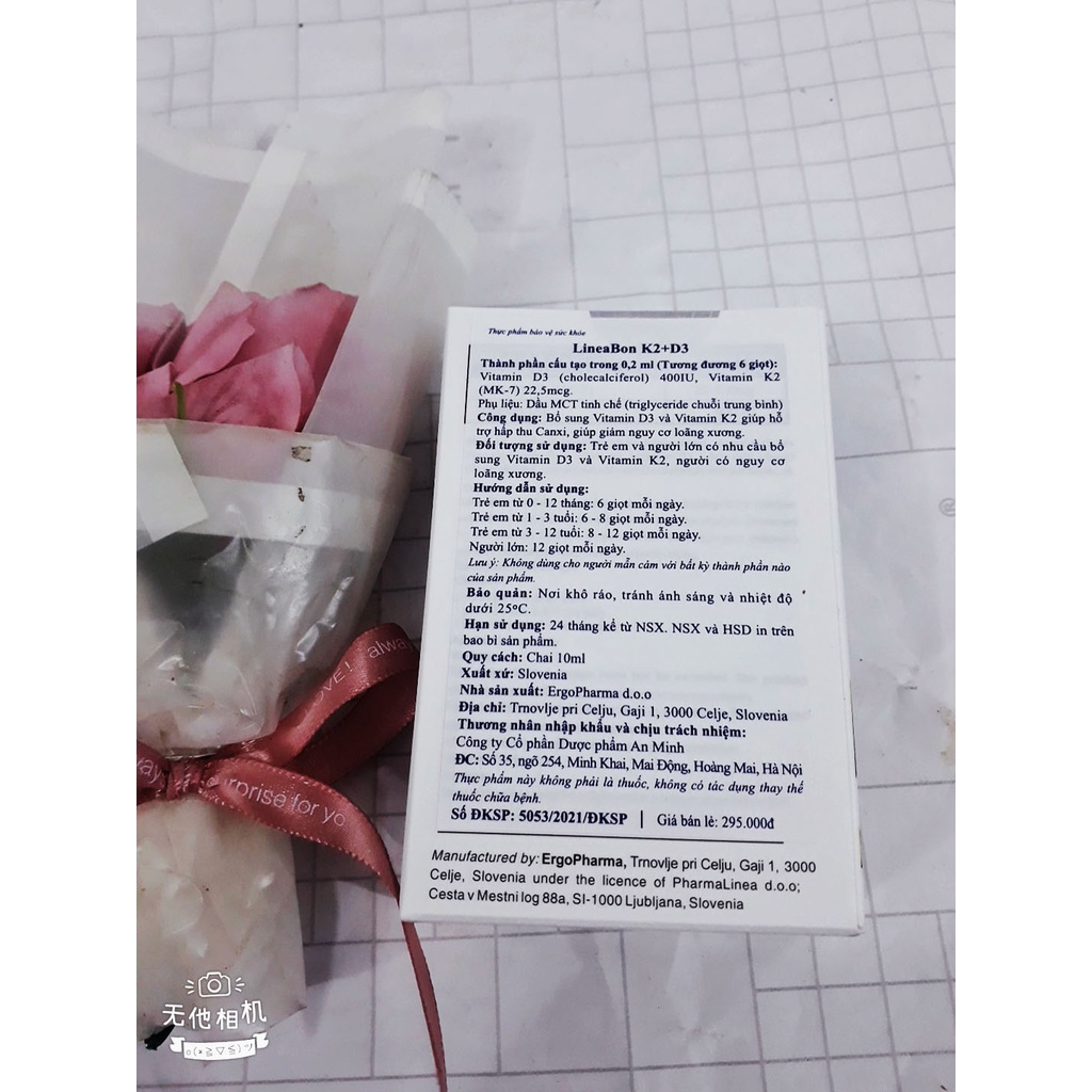 LineaBon K2 D3 (MK7) nhỏ giọt, Bổ sung Vitamin D3 và K2 giúp hỗ trợ hấp thu Canxi, giúp giảm nguy cơ loãng xương