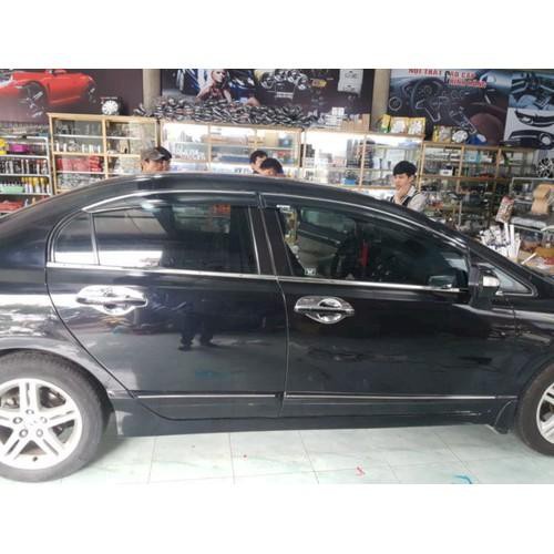 Bộ 4 miếng nẹp trang trí viền kính xe Honda Civic 2008-2011, chân kính Civic