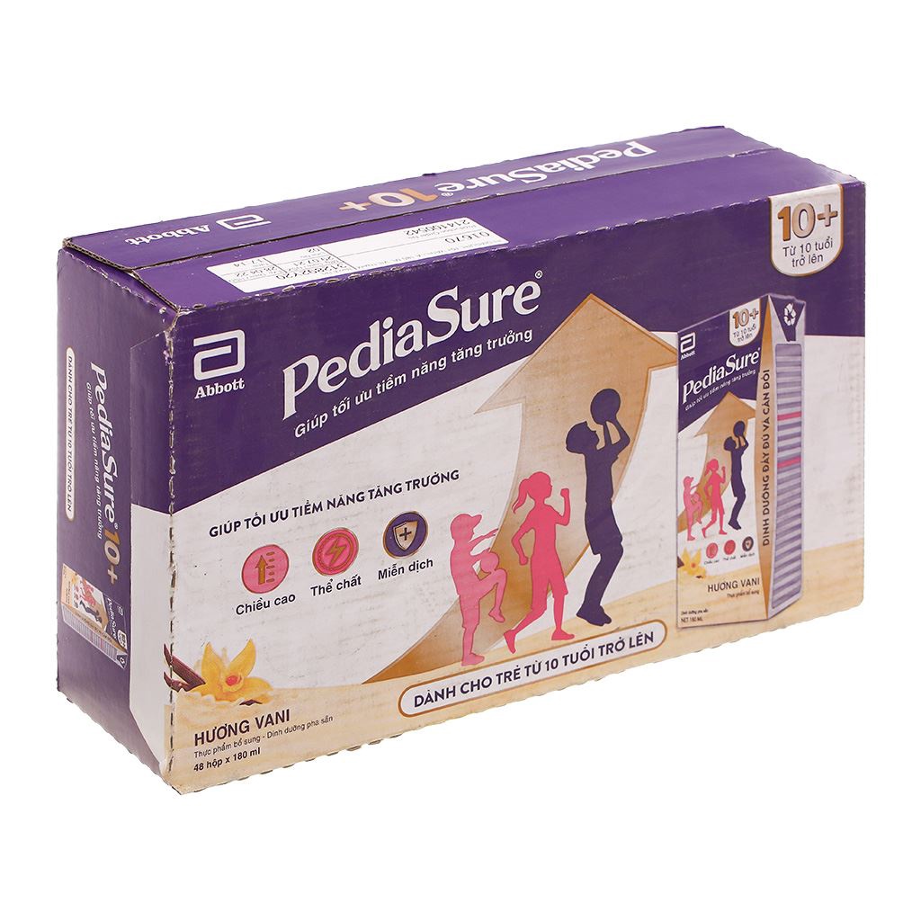 Thùng sữa nước Abbott Pediasure 10+ hương vani