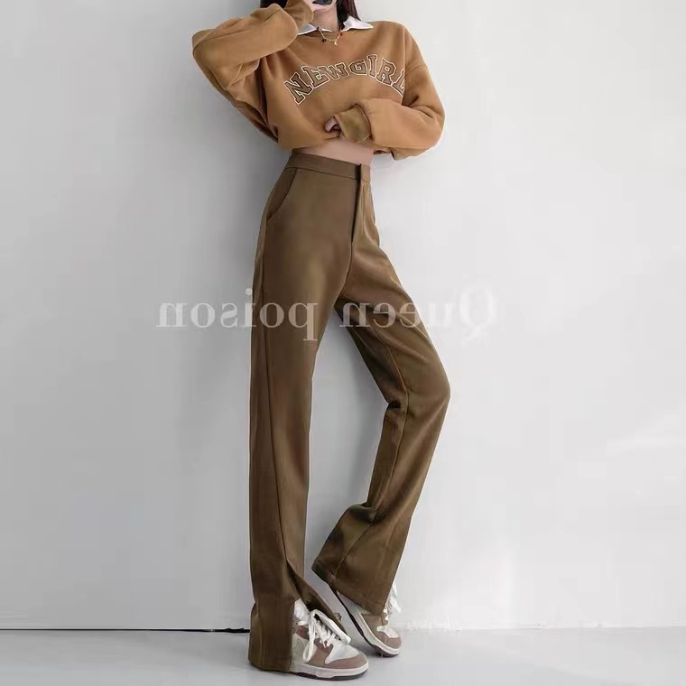 Quần dài SUXI ống rộng lưng cao tôn dáng hợp thời trang cho nữ