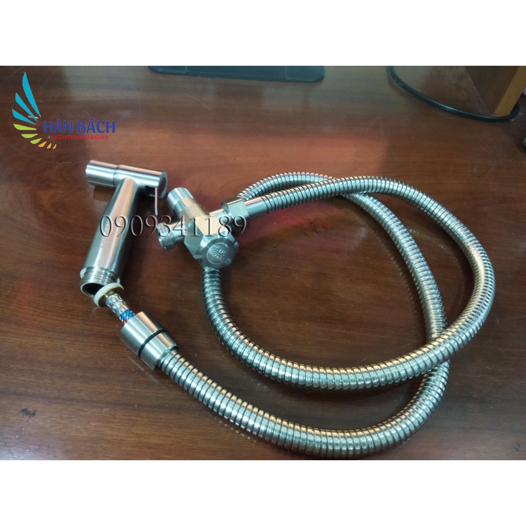 Bộ vòi xịt van T inox 304 dây dù 3 lớp dùng trong môi trường áp lực nước cao