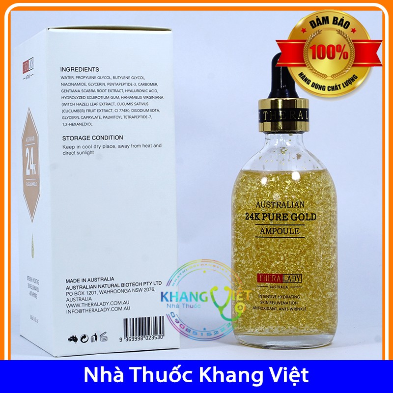 Serum Tinh Chất Vàng 24k Úc 100ml - Serum Australia 24k Pure Gold Ampoule (Date 2024)