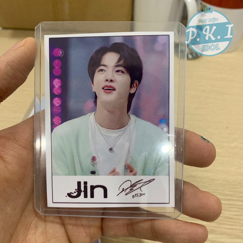 Bộ 9 Lomo Card Jin BTS Có Chữ Kí - Tặng Thêm 9 Toploader Đựng Ảnh Chất Lượng