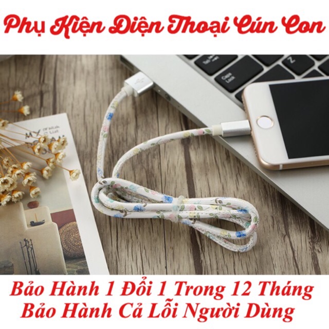 DÂY CÁP SẠC iPHONE BỌC DA