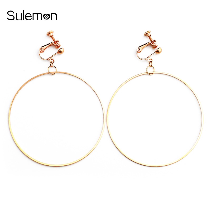 Khuyên Tai Kẹp Hình Tròn Lớn Không Xỏ Lỗ CE104