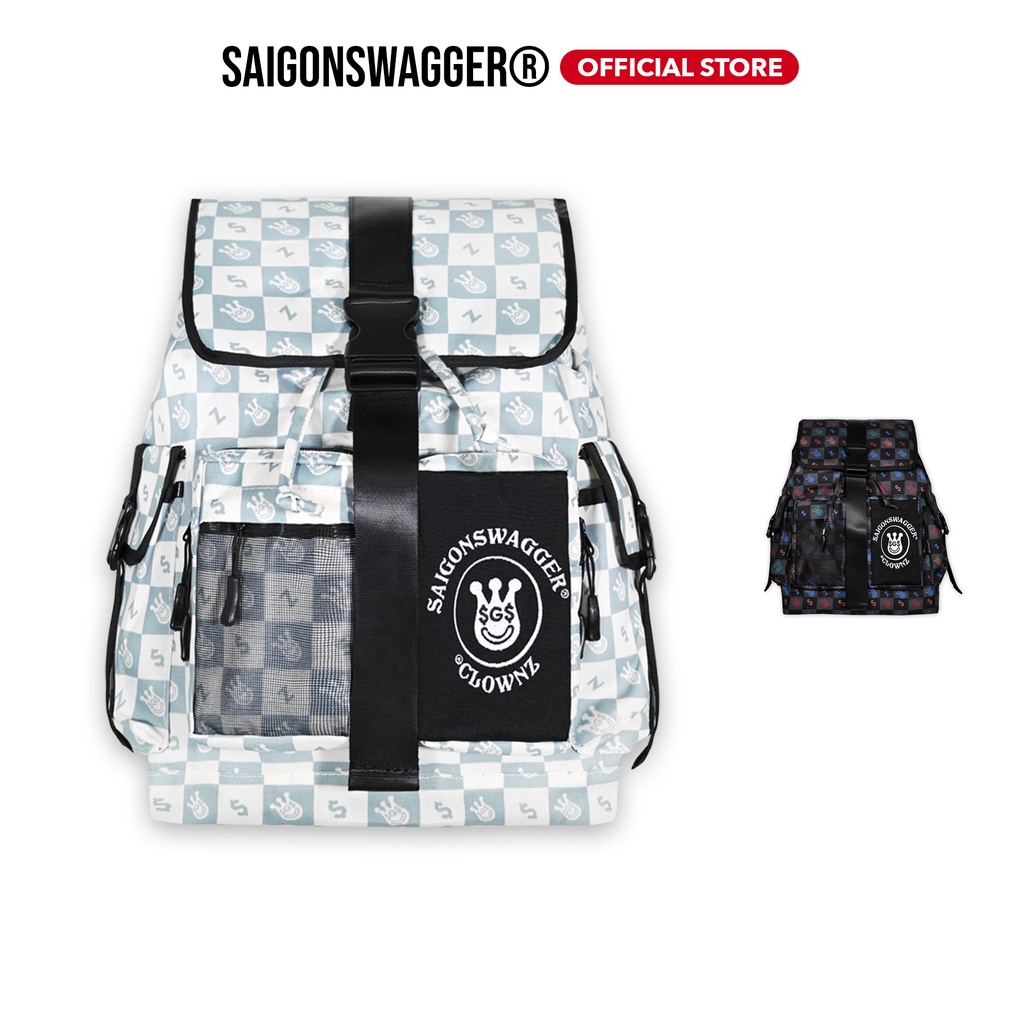 Balo Hoạ tiết Checkerboard SAIGON SWAGGER® SGSxClownZ Joke Backpack-Ngăn Chống Sốc Laptop