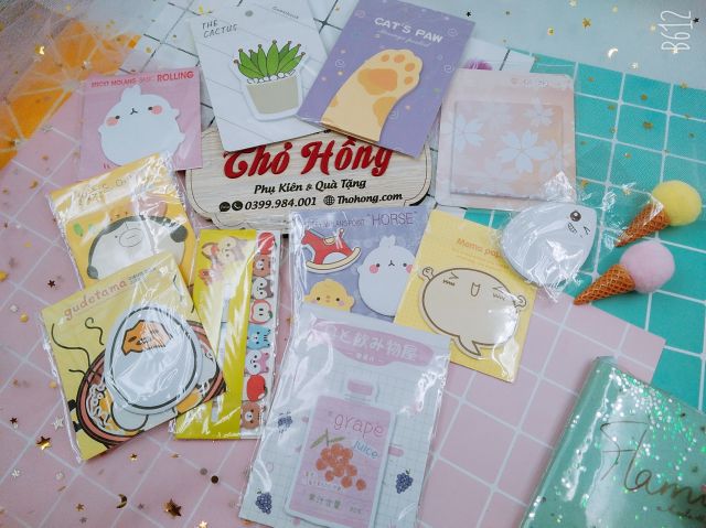 Giấy ghi chú Note Bookmark dễ thương GIÁ SỈ - Những mẫu ghi chú ĐẸP nhất