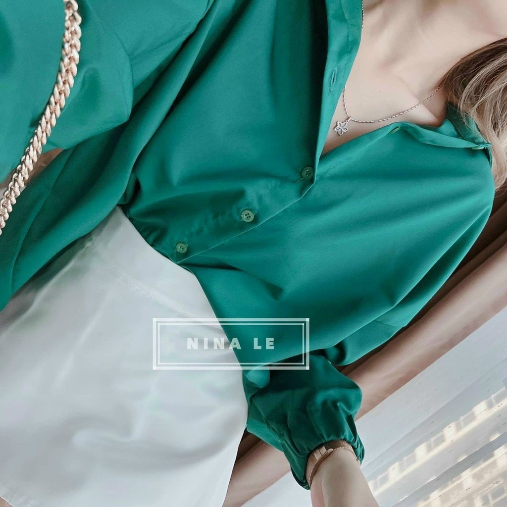 Sét Bộ Nữ Thời Trang Mặc Đi Chơi, Sét Nữ Áo Sơmi Lụa Tay Dài Mix Quần Đùi Chất For 2 Tầng Xinh Xắn