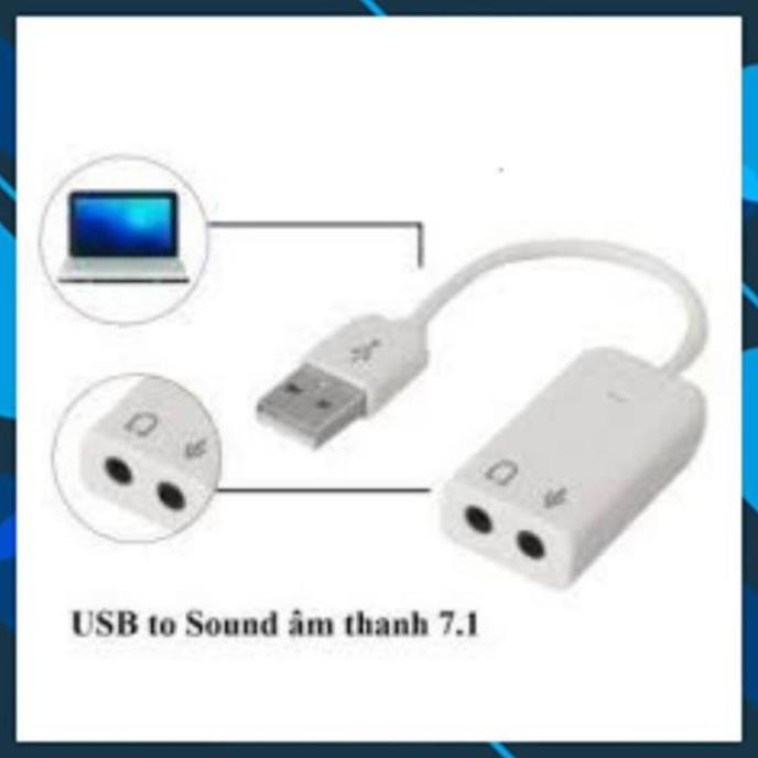 Usb Sound Có Dây 7.1 ( Cáp Chuyển Đổi Từ USB ra âm thanh cổng 3.5)- Full Box