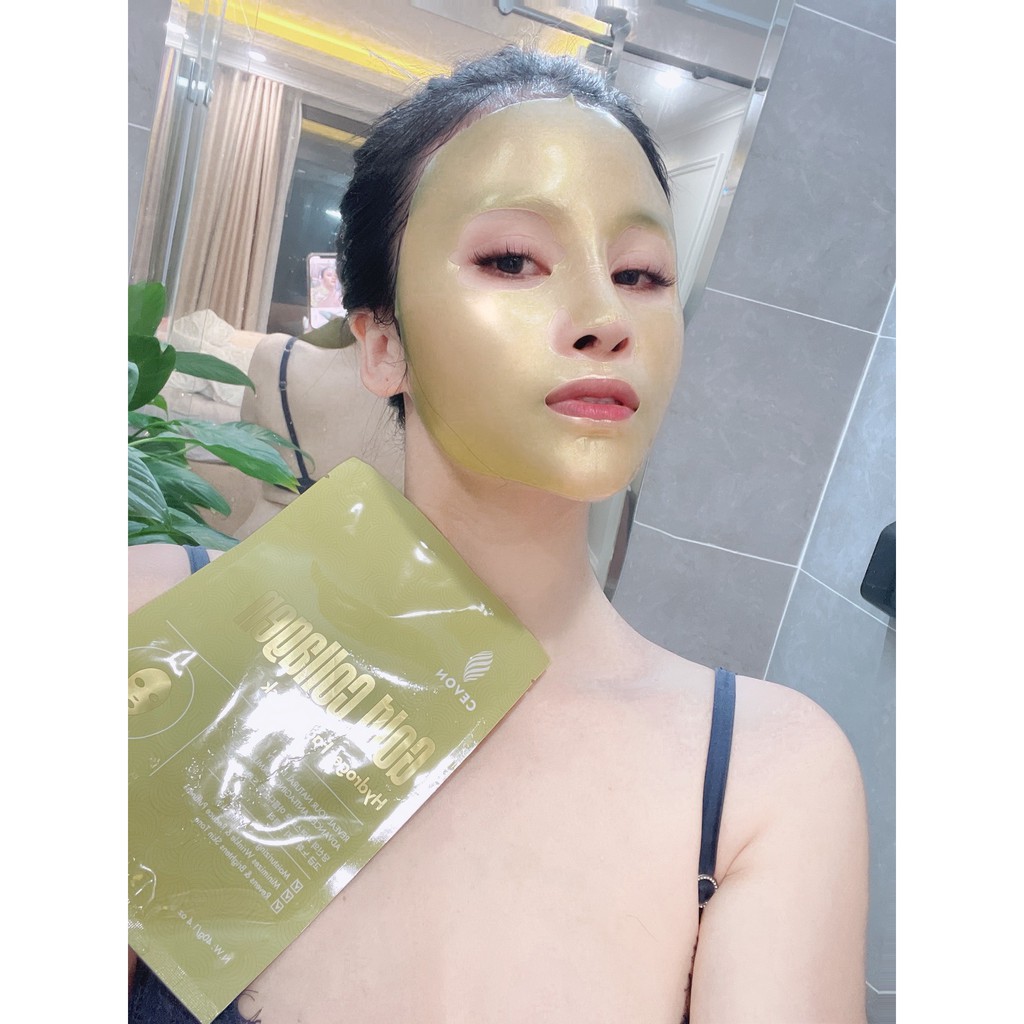 MẶT NẠ DƯỠNG DA CEVON (KOREA) GOLD COLLAGEN HYDROGEL FACIAL MASK - HỘP 5 MIẾNG