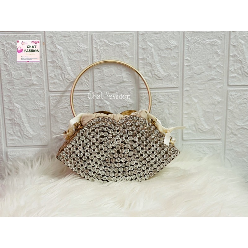 Ví clutch nữ dự tiệc cao cấp hình môi quyến rũ