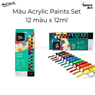 Màu Acrylic Paints Set 12ml Mont Marte Nhiều Hiệu Ứng
