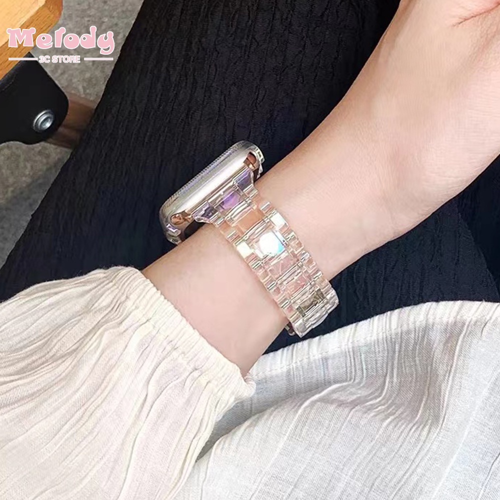 Dây Đeo Trong Suốt Cho Đồng Hồ Thông Minh Series 7/SE/6/5/4/3 Kích Thước 45/44/42/41/40/38mm