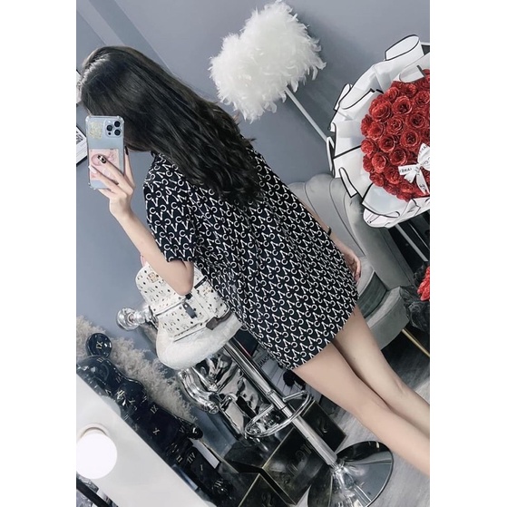 Áo Thun Tay Lỡ In Chữ V.C Phông Form Rộng Ulzzang Mẫu Mới 2022
