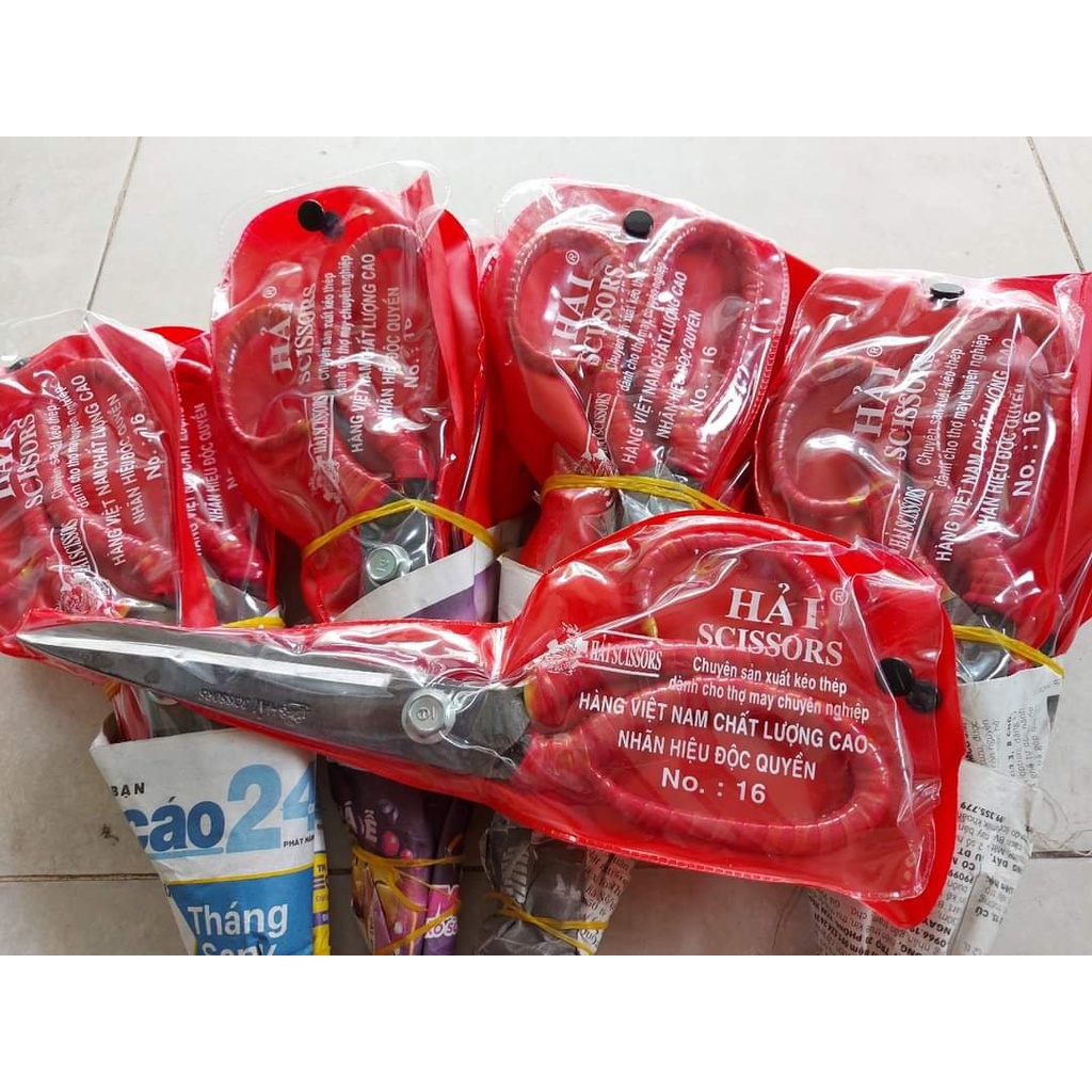 Kéo Cắt Vải Thợ May Không Gỉ - Thương Hiệu Kéo Hải - Sắc Bén- Cắt Dày Mỏng Đều Rất Tuyệt - Cực Bền