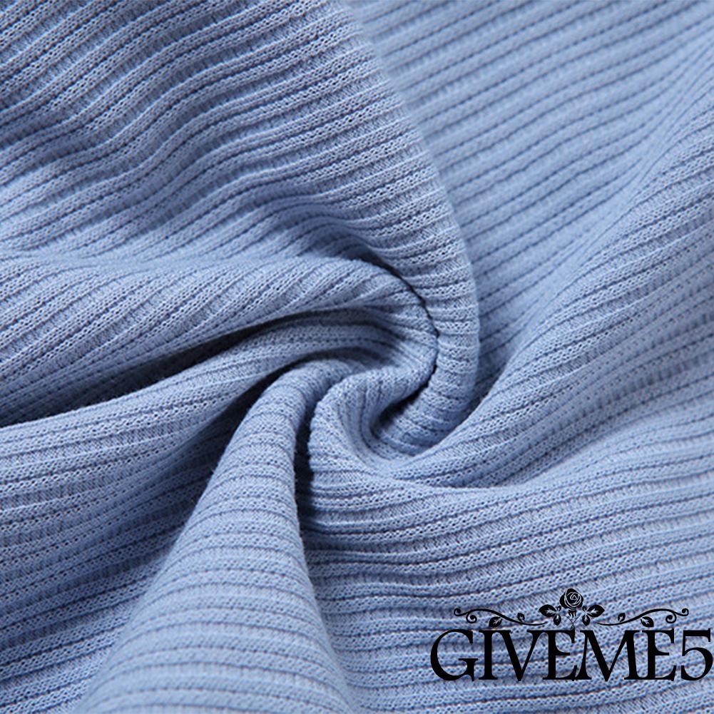 Áo Croptop Tay Ngắn Cổ Chữ V (Màu Xanh Dương / Hồng / S / M / L)