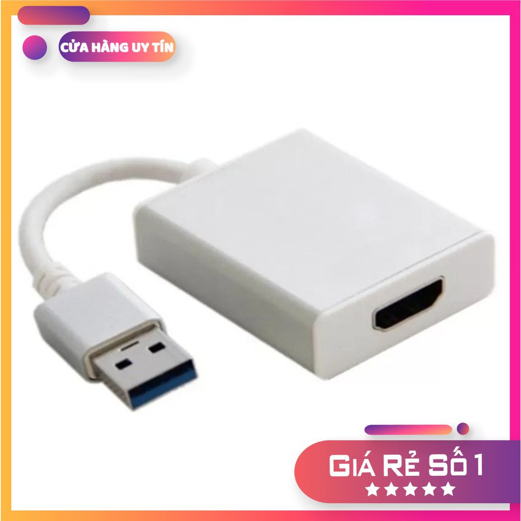 Cáp Chuyển Đổi USB to VGA HDMI USB to VGA USB to HDMI 3.0 dùng cho laptop máy tính ARIGATO