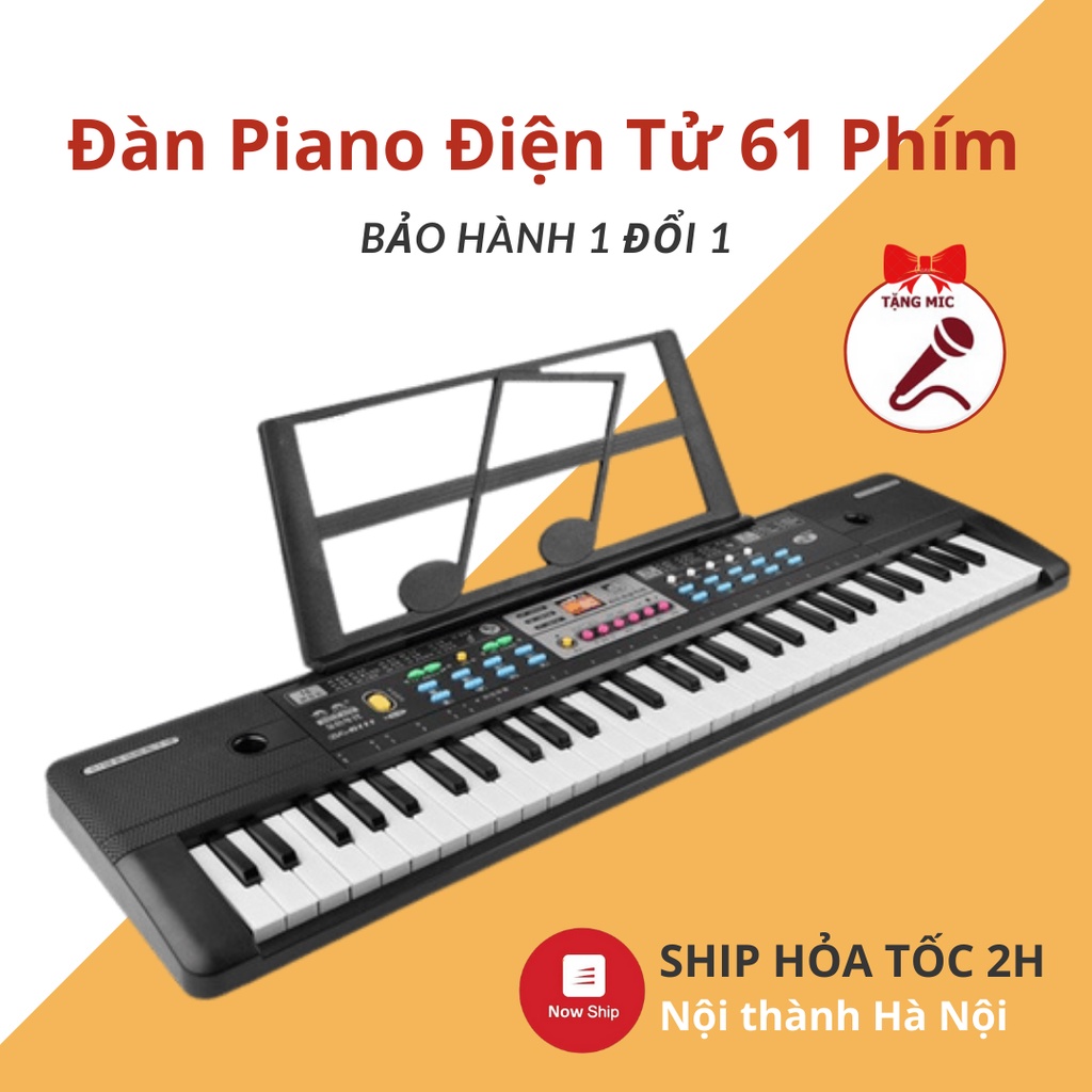 Đàn piano điện tử 61 phím đàn organ cho bé phù hợp cho người mới bắt đầu dễ chơi