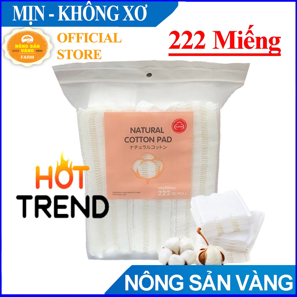 Bông tẩy trang 222 miếng Lameila BTT222, Bông Cotton Pads Mềm - Nông Sản Vàng