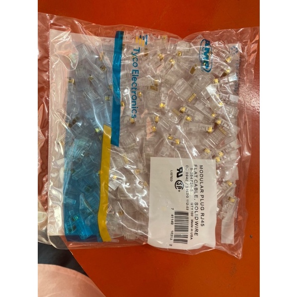 Hạt mạng Cat6 UTP RJ45 AMP Chân vàng