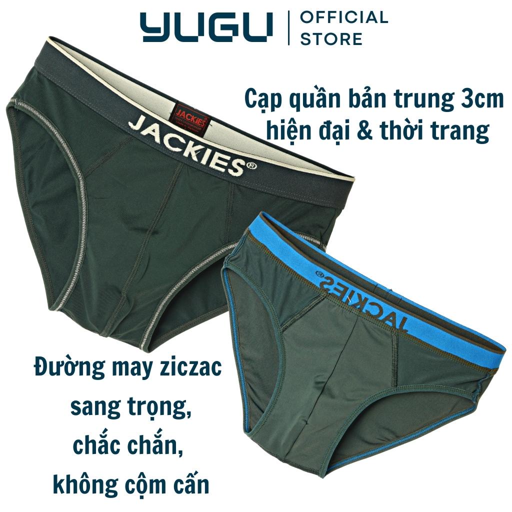 Quần sịp nam cao cấp thun lạnh JACKIES H02 -YUGU quần lót nam tam giác lạnh chính hãng Việt nam 40-90kg,1 chiếc, che tên