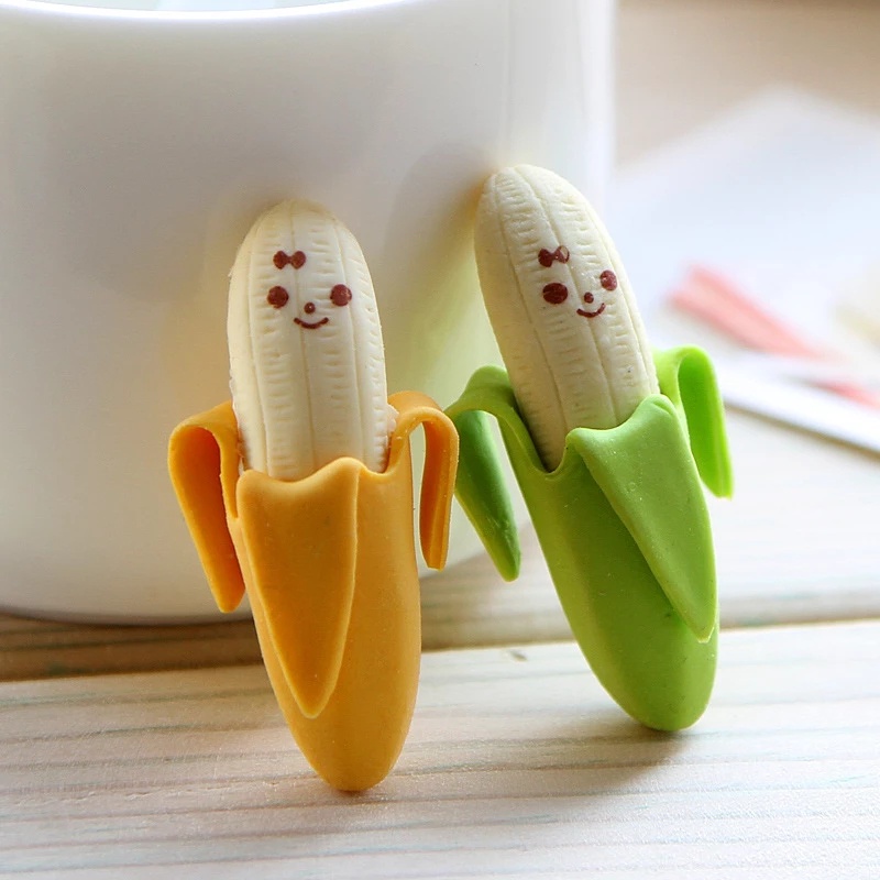 Set 2 Gôm Tẩy Hình Quả Chuối Xinh Xắn