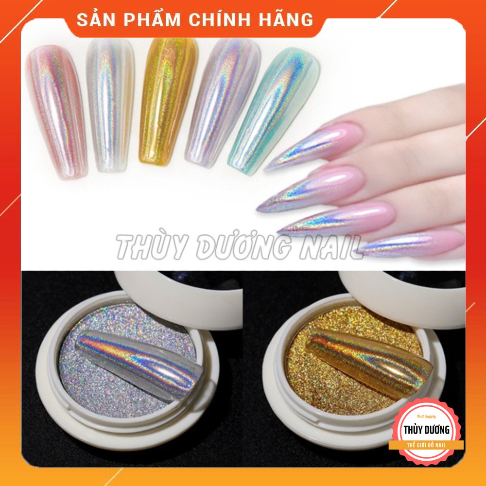 Tráng gương cầu vồng dạng nén chuyên dùng làm nail