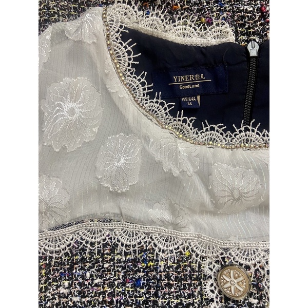 Thanh lý đầm dạ tweed tqxk YINER size S new