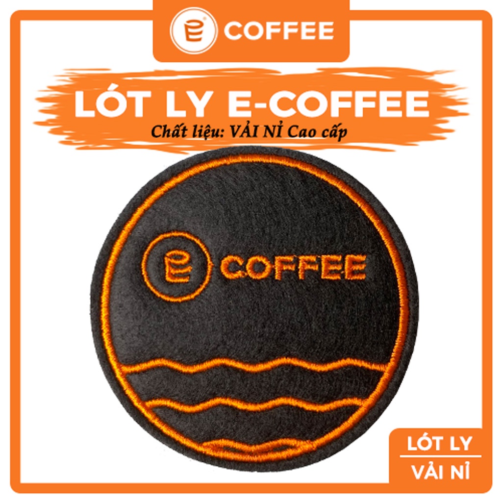 Đế lót ly chất liệu vải nỉ cao cấp 4 lớp siêu bền, thấm nước cực tốt hình tròn đường kính 9cm từ Lifeup E-COFFEE