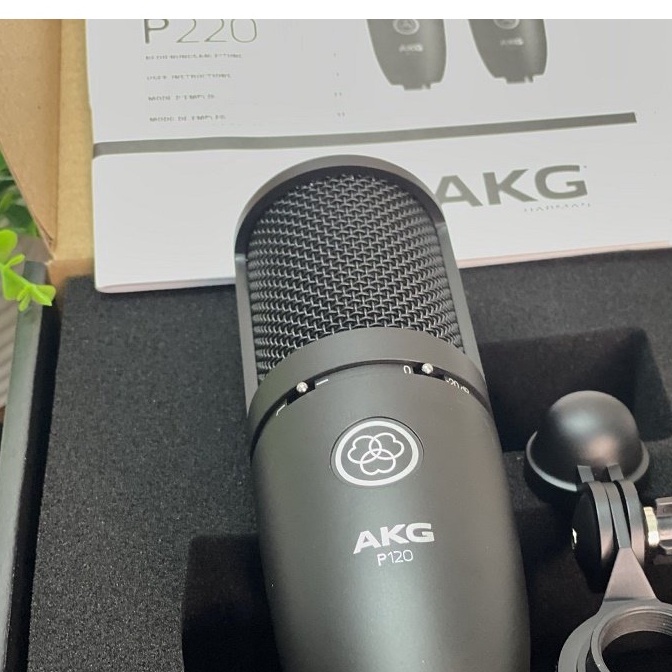 Micro AKG P120 + Dây Micro  - Micro Condenser Thu Âm Phòng Studio, Chính Hãng