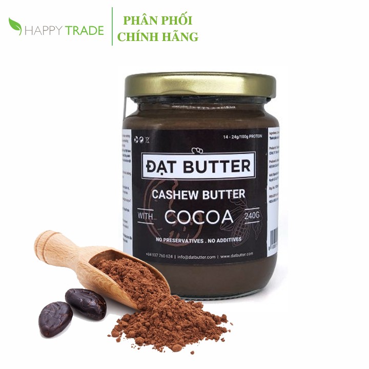 Bơ hạt điều cacao tự nhiên Đạt Butter (240g)