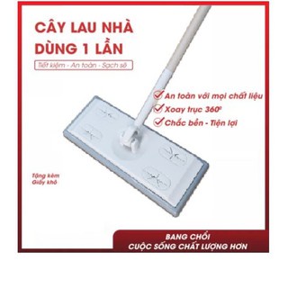 Cây lau nhà dùng khăn giấy, khăn ướt sử dụng để lau ướt và khô