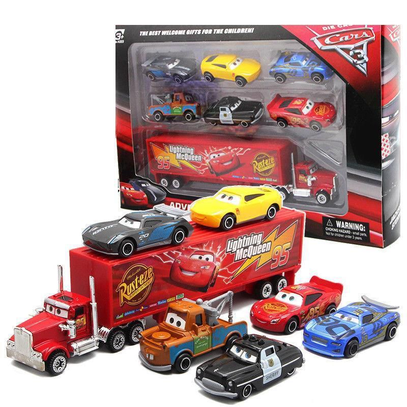 Set Disney Pixar Cars 2 McQueen Metal Toys Car Model Boy kid Birthday Gift