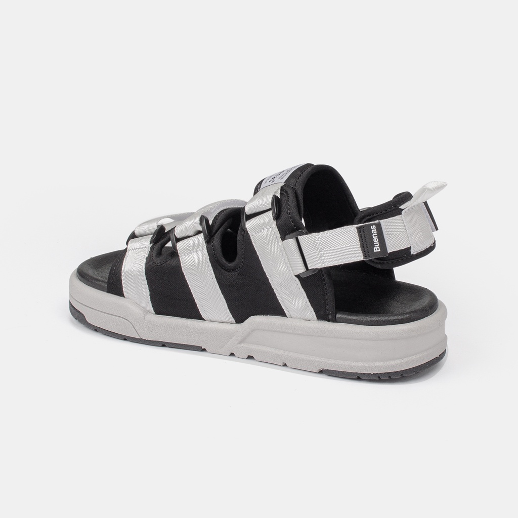 Giày sandal dép nữ nam unisex Buenas SD-6879 quai ngang - xăng đan học sinh đế cao 3 phân chính hãng