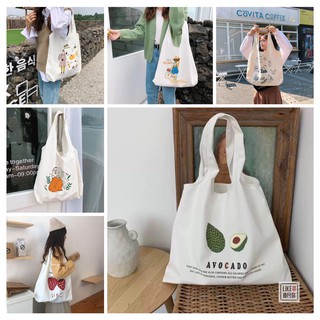 Túi tote vải bố xinh xắn cho nữ làm túi quả cam quả đào