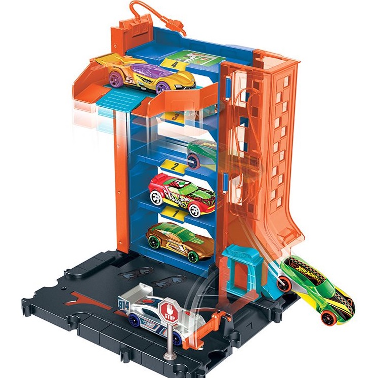 Bộ 3 Trạm Rửa Xe - Giữ Xe - Sửa Xe thương hiệu Hot Wheels City