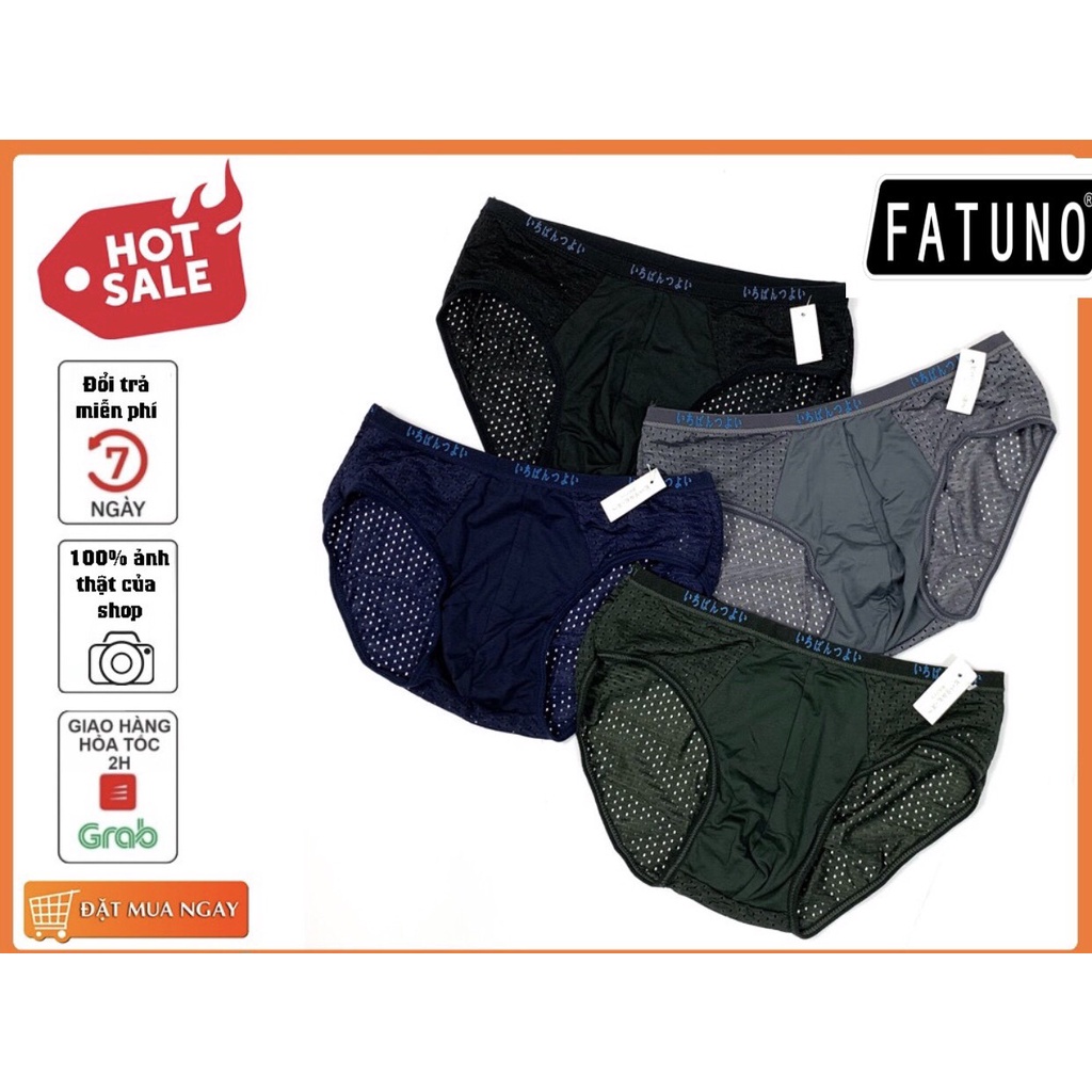 [CO GIÃN - CHẤT ĐẸP]Combo 4 Quần Sịp Nam Thông Hơi Kháng Khuẩn Thoáng Khí Xuất Nhật, Quần Lót Nam Tam Giác Nhật Lưới