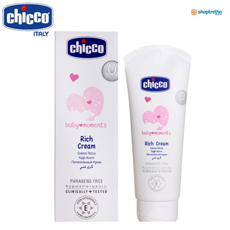 Kem Dưỡng Ẩm Chứ Omega Và Vitamin E Chicco 100ml Cho Bé