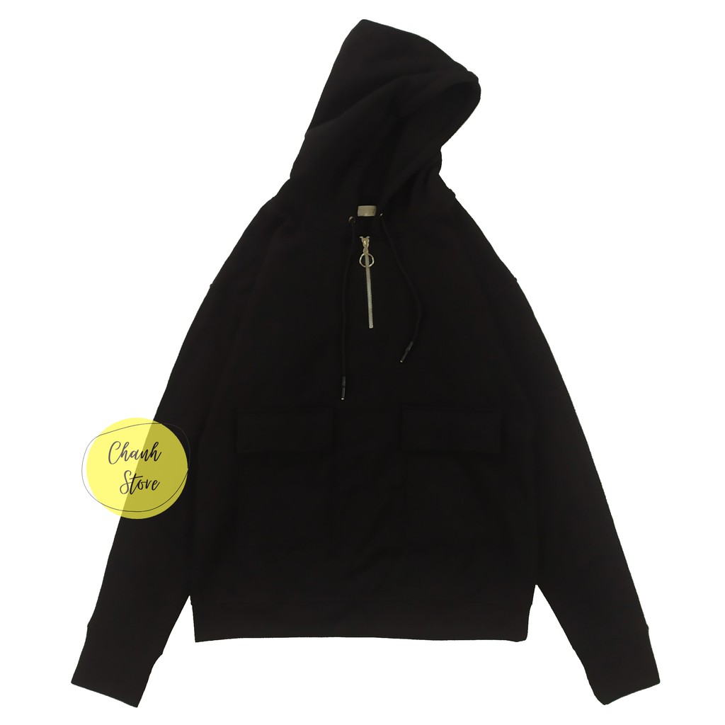 Áo Hoodie Zip Cổ Túi Hộp