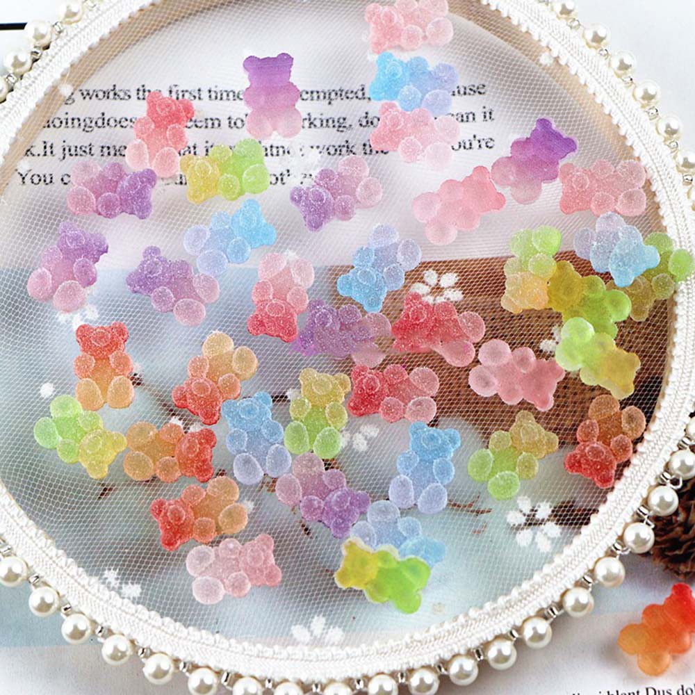 [Hàng mới về] Hạt Đính Móng Tay Trang Trí Nghệ Thuật 3D Thiết Kế Gấu Hoạt Hình Dễ Thương