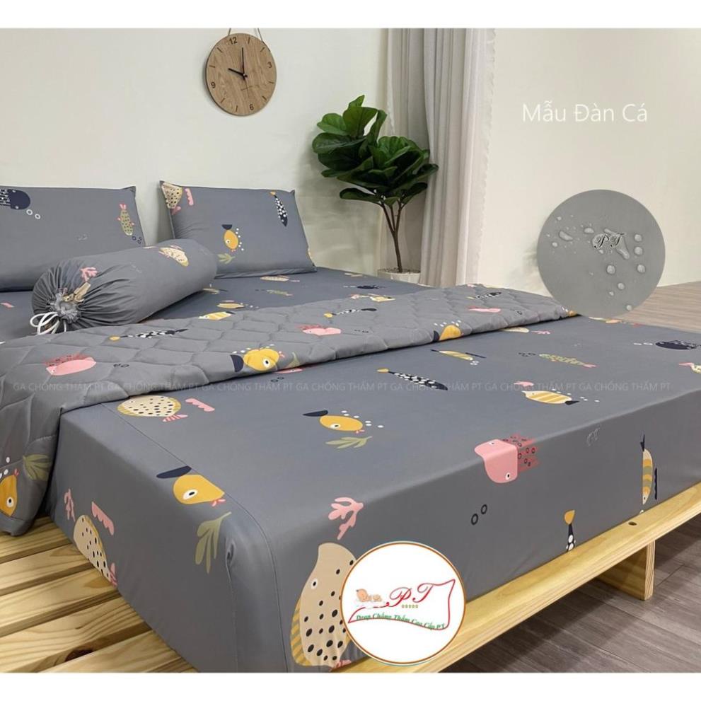 Drap chống thấm cao cấp PT, chất thun lụa, mềm, mịn , mát, chống thấm tốt,không bai xù, nhận may đủ size