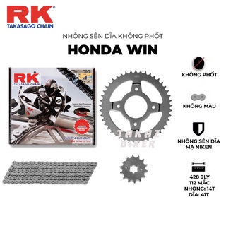 Nhông sên dĩa RK xe Honda Win thương hiệu JAPAN Hàng made in Malaysia