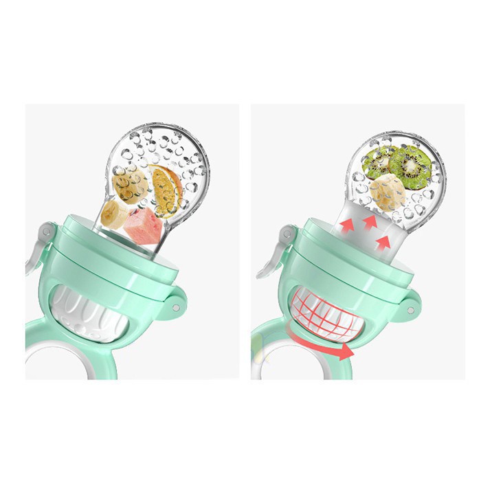 [Tặng Dây Đeo] Túi Nhai Ăn Dặm  MISUTA Chống Hóc Cho Bé Kèm 3 Size Chất Liệu Silicol An Toàn