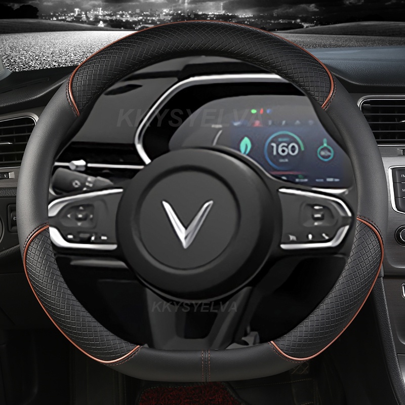 Bọc vô lăng xe ô tô Vinfast VF5 VF7 VF8 VF9 LUX A2 38cmO Lux SA2.0 Bọc vô lăng ô tô