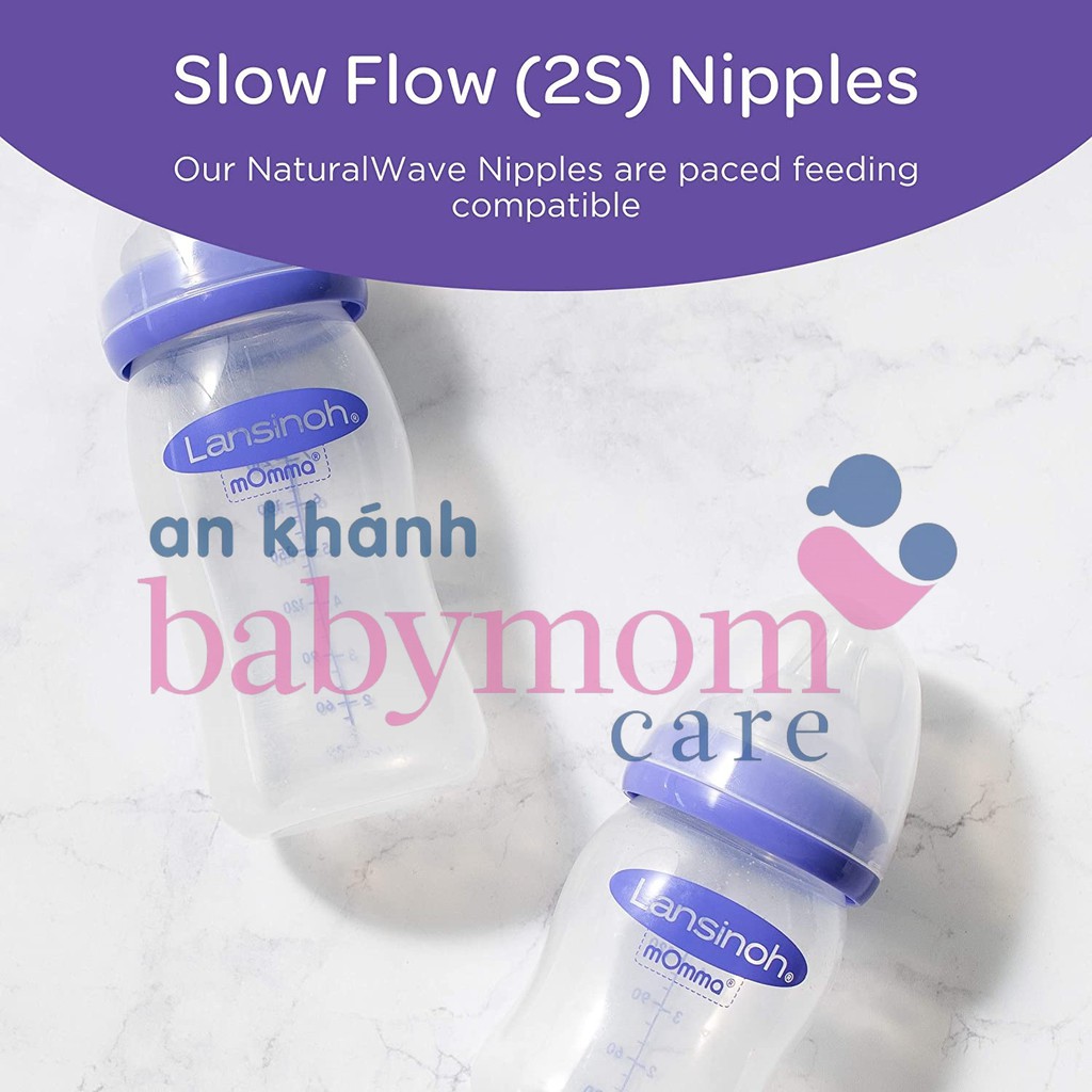 Bình sữa Lansinoh 160ml 240ml núm giống bình sữa Moyuum