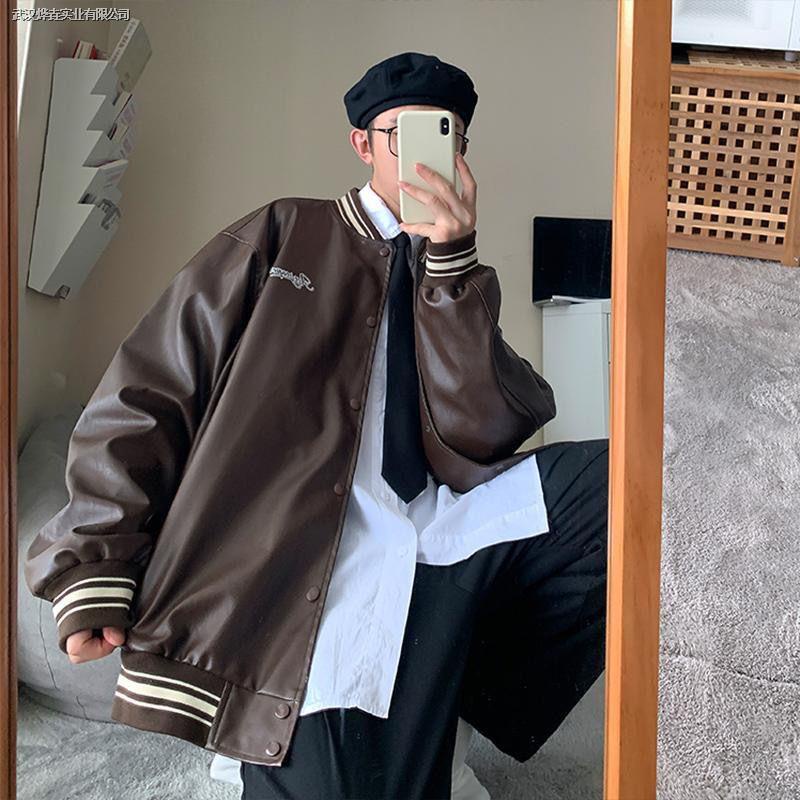 Áo khoác bóng chày Lei ngoại cỡ phong cách retro Mỹ mùa xuân thu đường phố cho nam