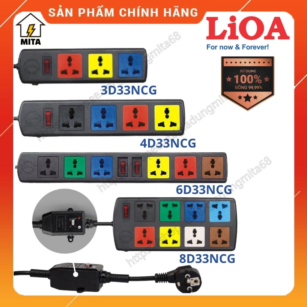 Ổ cắm điện LiOA đa năng chống giật, ổ điện chống rò điện LiOA 3/4/6/8D33N-CG - MITA