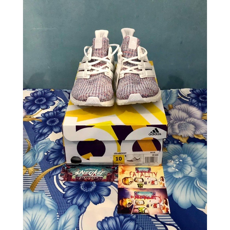 'Giày Cổ Thấp' adidas Ultra Boost 4.0 White Multi-Color 2 (100% Authentic)