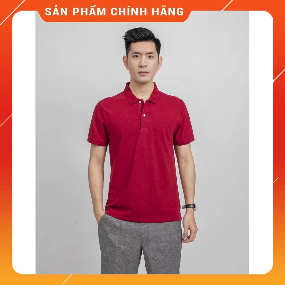 (Aristino chính hãng) Áo Polo ngắn tay Aristino APS019S9 màu Booc Đô 6 Slub
